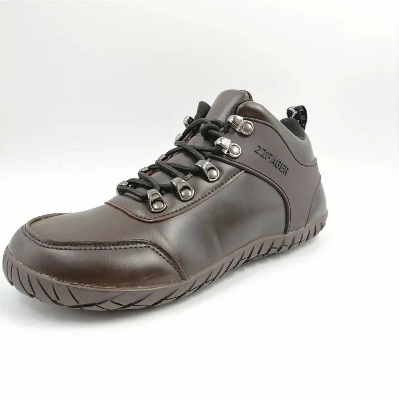 ZZFABER Waterproof Women's Barefoot Hiking Boots - Flexible Ankle Climbing Sneakers